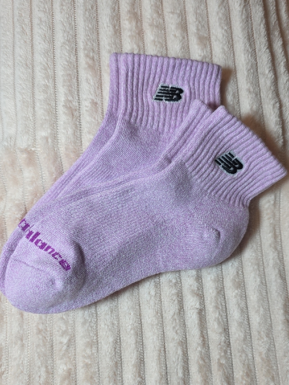 New Balance Lilac Ankle Athletic Socks